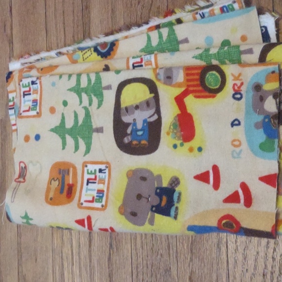 Little builder cute animals construction fabric - Picture 4 of 6